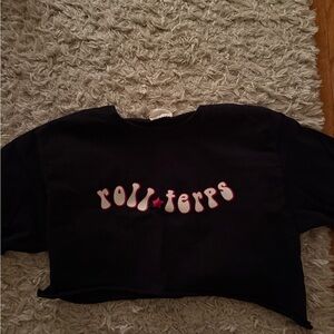 Champion Black Graphic Cropped Sweatshirt